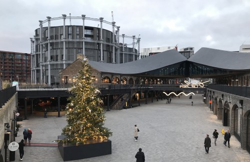 King’s Cross, case di lusso di Wilkinson Eyre negli ex gasometri e shopping center di Heatherwick