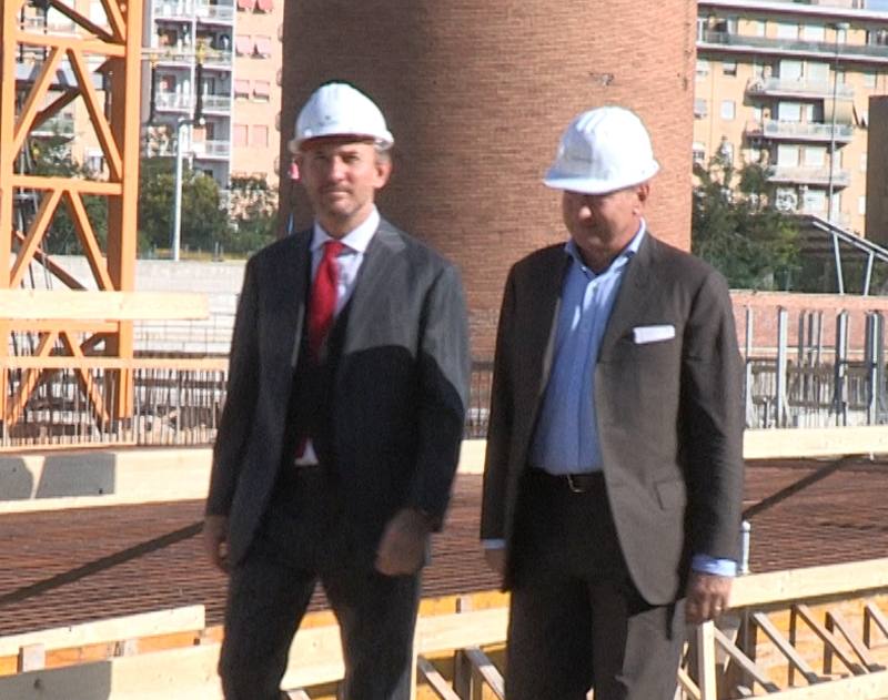 I vertici di Bnl visitano il cantiere di Tiburtina: entro ottobre inizieranno a salire gli 11 livelli