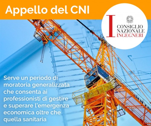 Appello del CNI a Governo e Inarcassa: servono misure speciali per i professionisti 