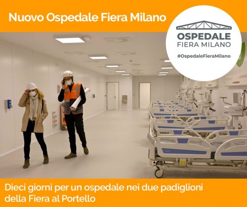 Dieci giorni per un ospedale nei due padiglioni della Fiera al Portello