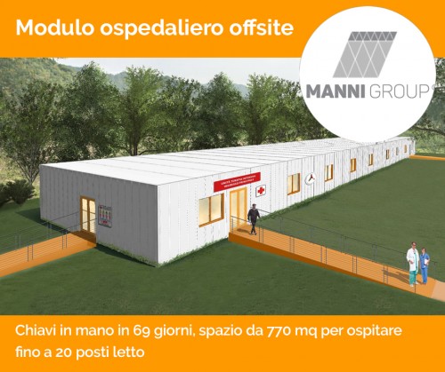 Da Manni Group un modulo ospedaliero offsite per rispondere alla crisi sanitaria