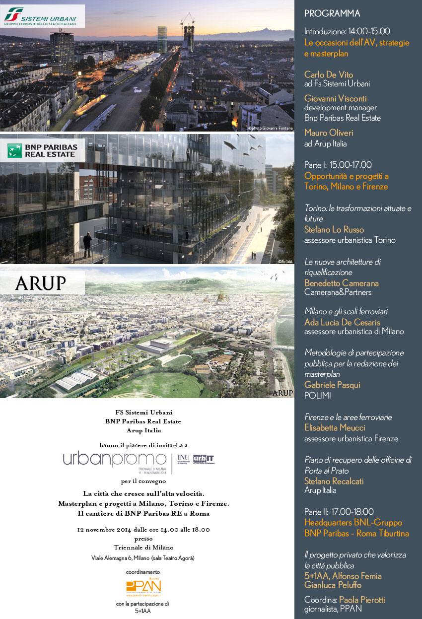 Ad Urbanpromo con Fs Sistemi Urbani, Bnp Paribas Real Estate e Arup Italia