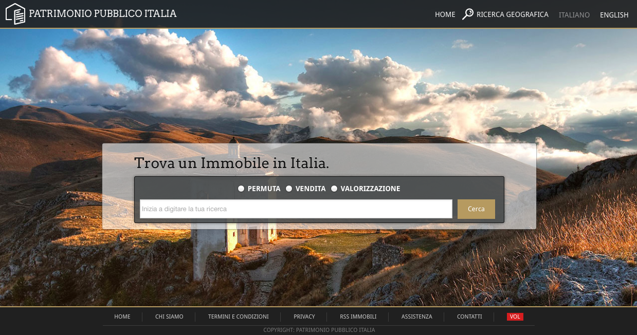 Online la vetrina degli immobili pubblici: catalogo interattivo per comprare e valorizzare