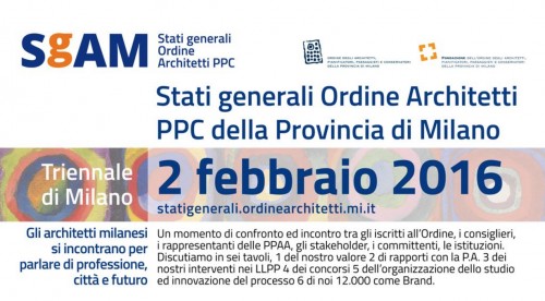 Stati generali Architetti Milano: riprogettare la professione, migliorare l’organizzazione degli studi, dialogare con la filiera